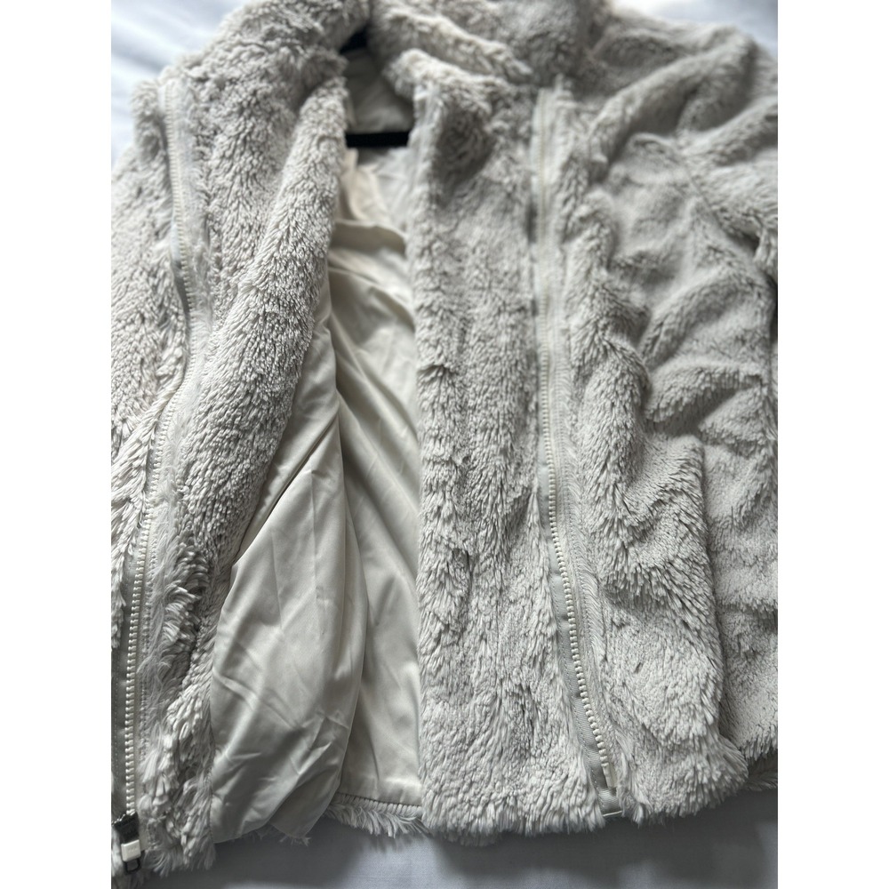 PATAGONIA Jacket Womens Cream Pelage Faux Fur Fuzzy Teddy Luxury Sz M Winterwear - Picture 9 of 9